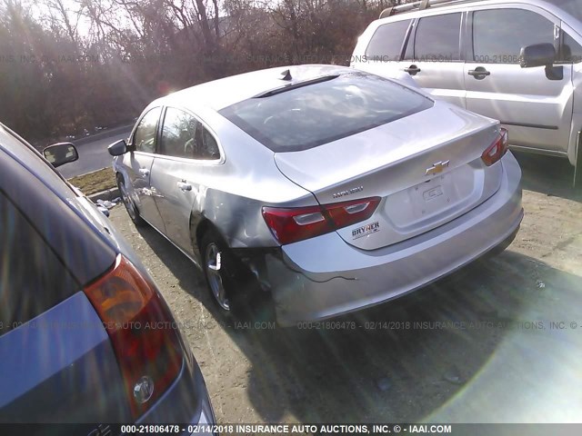 1G1ZB5ST3GF213496 - 2016 CHEVROLET MALIBU LS ვერცხლისფერი ფოტო 3