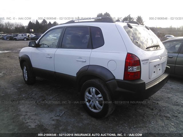 KM8JN72D66U263136 - 2006 HYUNDAI TUCSON GLS/LIMITED WHITE photo 3