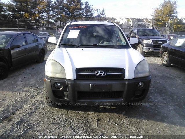 KM8JN72D66U263136 - 2006 HYUNDAI TUCSON GLS/LIMITED WHITE photo 6