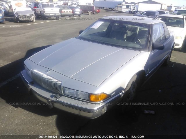 2G4WD14WXJ1482206 - 1988 BUICK REGAL LIMITED SILVER photo 2