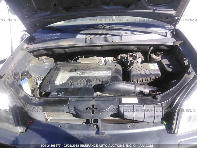 KM8JM12B77U525343 - 2007 HYUNDAI TUCSON GLS GRAY photo 10