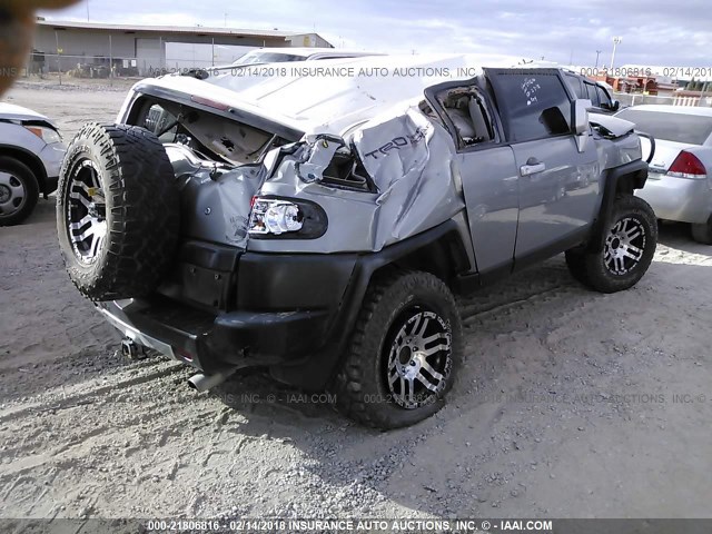 JTEBU4BFXAK084903 - 2010 TOYOTA FJ CRUISER GRAY photo 4