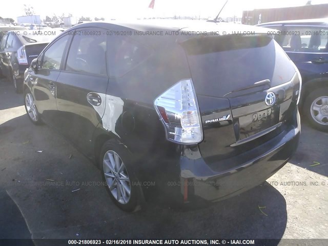 JTDZN3EU6D3225534 - 2013 TOYOTA PRIUS V BLACK photo 3