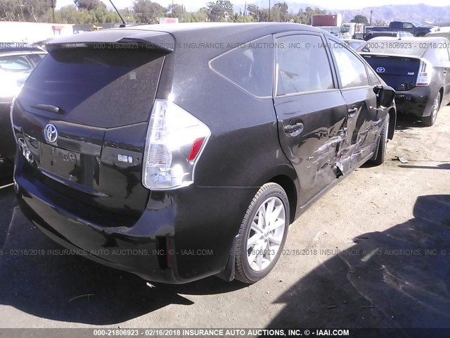 JTDZN3EU6D3225534 - 2013 TOYOTA PRIUS V BLACK photo 4