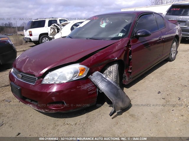 2G1WK15K279146736 - 2007 CHEVROLET MONTE CARLO LT RED photo 6