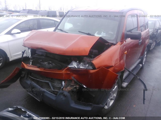 5J6YH28799L001713 - 2009 HONDA ELEMENT EX ORANGE photo 2