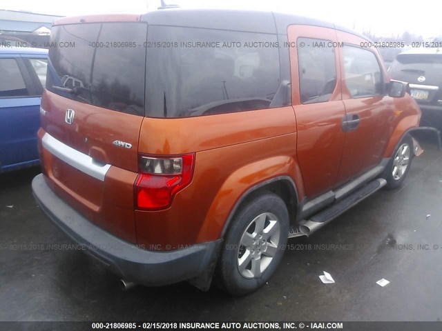 5J6YH28799L001713 - 2009 HONDA ELEMENT EX ORANGE photo 4