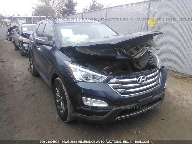 5XYZU3LB3DG048327 - 2013 HYUNDAI SANTA FE SPORT  BLUE photo 1