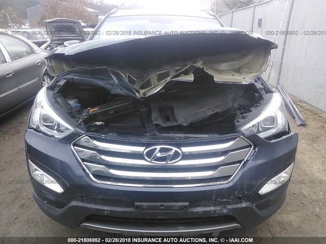 5XYZU3LB3DG048327 - 2013 HYUNDAI SANTA FE SPORT  BLUE photo 6