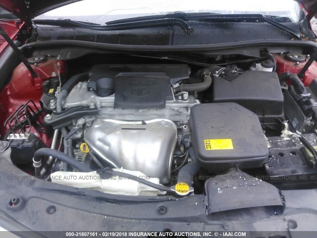 4T1BF1FK3CU538318 - 2012 TOYOTA CAMRY SE/LE/XLE Қызыл фото 10