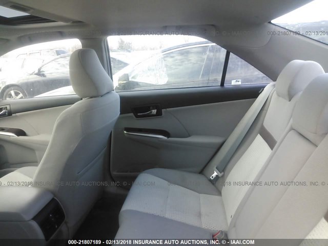 4T4BF1FK1CR214550 - 2012 TOYOTA CAMRY SE/LE/XLE SILVER photo 8