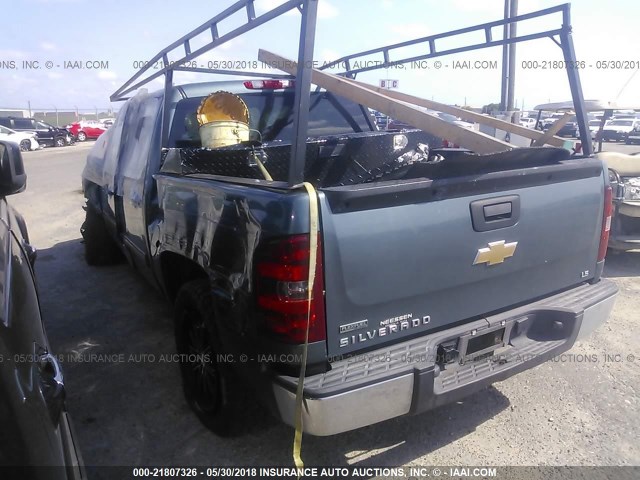 3GCPCREA9BG380823 - 2011 CHEVROLET SILVERADO C1500  LS BLUE photo 3