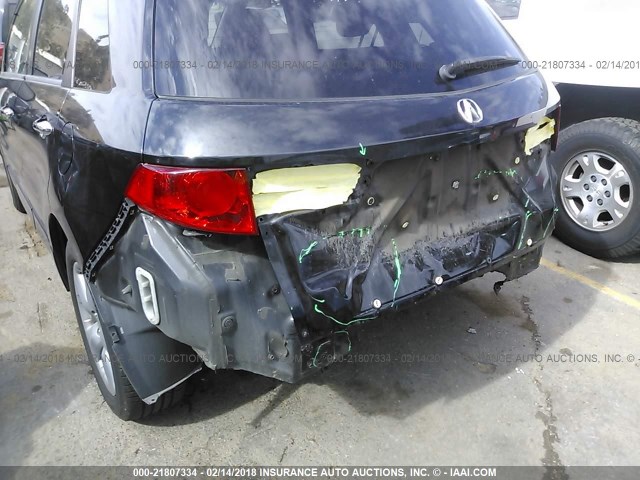 5J8TB18538A018299 - 2008 ACURA RDX TECHNOLOGY BLACK photo 6