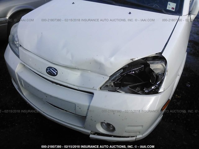 JS2RC61H845254687 - 2004 SUZUKI AERIO SX WHITE photo 6