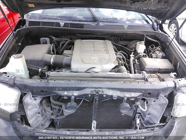 5TFRY5F15AX093099 - 2010 TOYOTA TUNDRA DOUBLE CAB SR5 BLACK photo 10