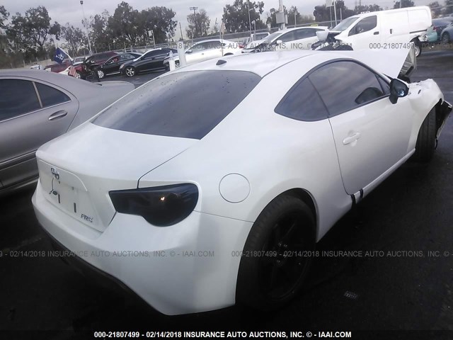 JF1ZNAA12D2725668 - 2013 TOYOTA SCION FR-S WHITE photo 4