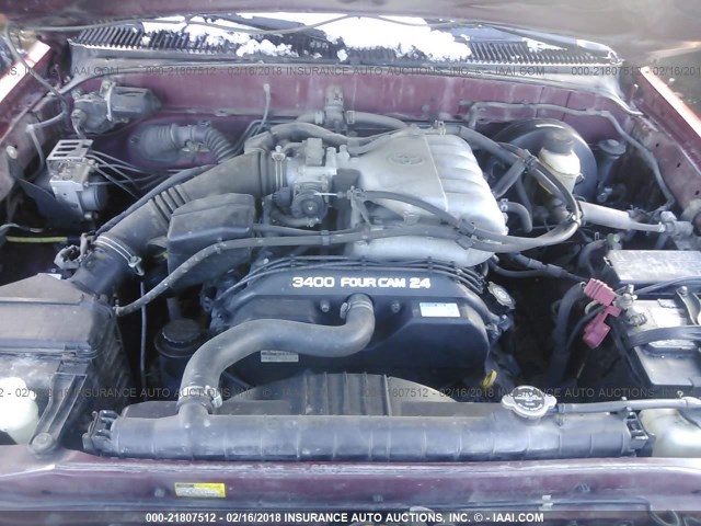 5TEWN72N83Z145322 - 2003 TOYOTA TACOMA XTRACAB MAROON photo 10