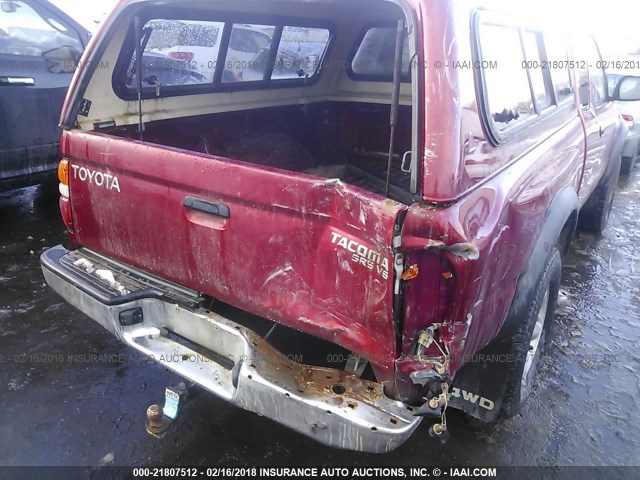 5TEWN72N83Z145322 - 2003 TOYOTA TACOMA XTRACAB MAROON photo 6