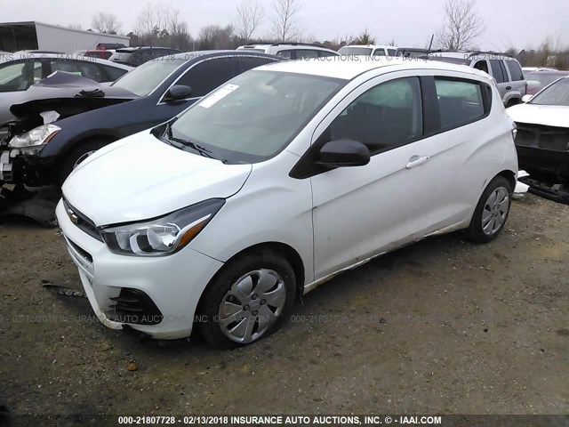 KL8CB6SA2HC767383 - 2017 CHEVROLET SPARK LS WHITE photo 2