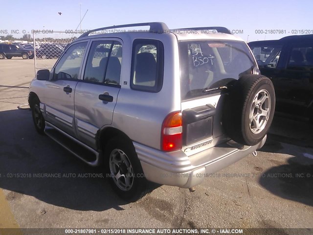 2CNBE634016913681 - 2001 CHEVROLET TRACKER LT SILVER photo 3