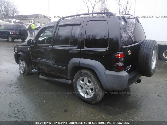 1J4GL48K87W544461 - 2007 JEEP LIBERTY SPORT 黑色 照片 3