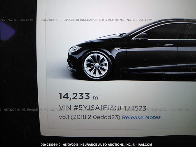 5YJSA1E13GF174573 - 2016 TESLA MODEL S GRAY photo 7