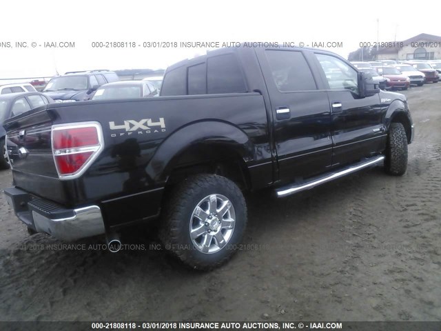 1FTFW1ET4EFB67953 - 2014 FORD F150 SUPERCREW BLACK photo 4