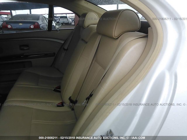 WBAHN83536DT63434 - 2006 BMW 750 LI WHITE photo 8