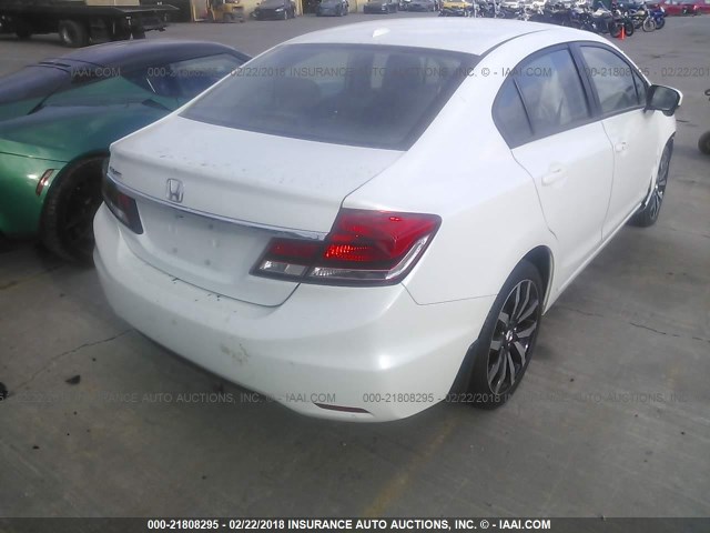 19XFB2F96EE274145 - 2014 HONDA CIVIC EXL WHITE photo 4