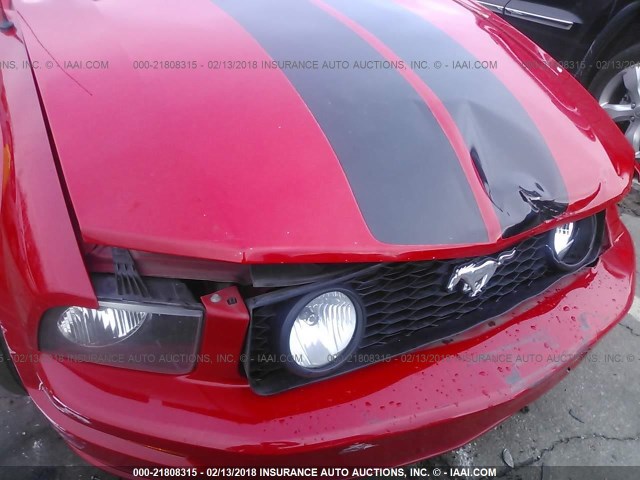 1ZVFT82HX65225036 - 2006 FORD MUSTANG GT RED photo 6