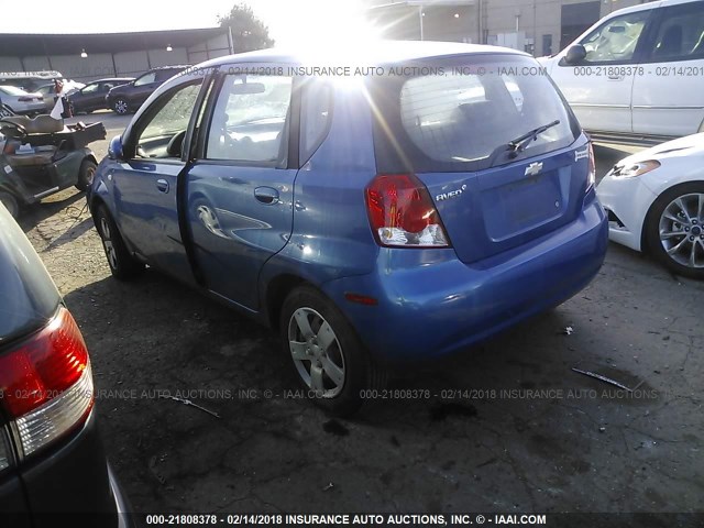 KL1TD66618B188230 - 2008 CHEVROLET AVEO LS 蓝色 照片 3