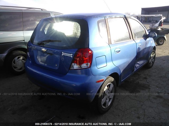 KL1TD66618B188230 - 2008 CHEVROLET AVEO LS 蓝色 照片 4