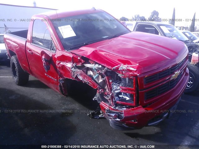 1GCNKREC4EZ166015 - 2014 CHEVROLET SILVERADO K1500 LT RED photo 1