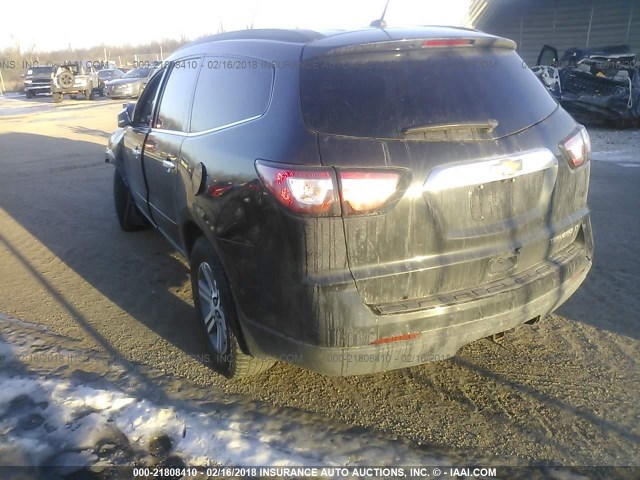 1GNKRHKD5FJ139886 - 2015 CHEVROLET TRAVERSE LT BLACK photo 3