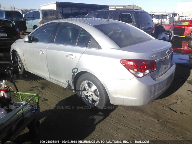 1G1PE5S98B7202208 - 2011 CHEVROLET CRUZE LT SILVER photo 3