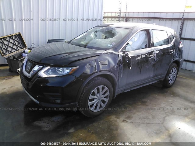 KNMAT2MTXHP581361 - 2017 NISSAN ROGUE S/SV BLACK photo 2