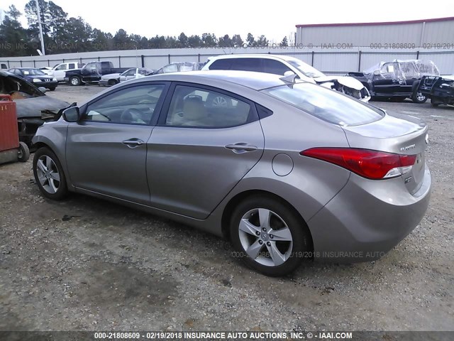 5NPDH4AE0DH367095 - 2013 HYUNDAI ELANTRA GLS/LIMITED SILVER photo 3