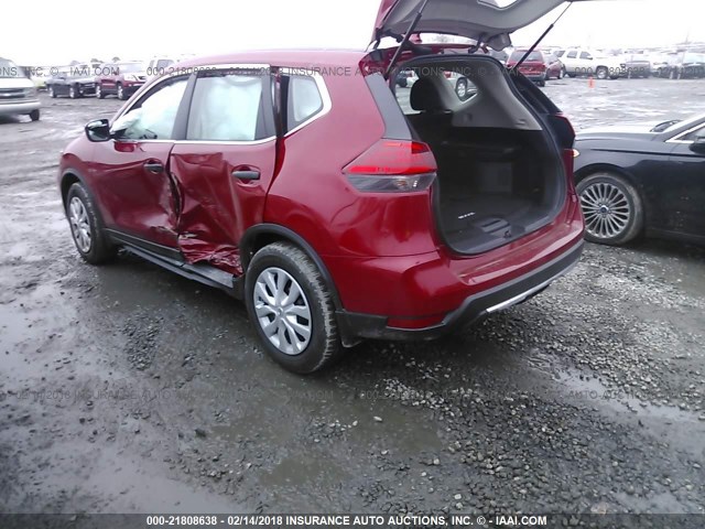 5N1AT2MT7HC869163 - 2017 NISSAN ROGUE S/SL RED photo 3