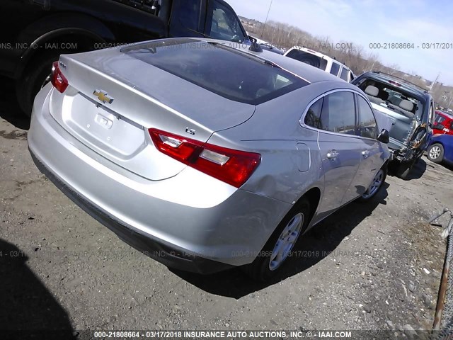 1G1ZB5ST7GF257484 - 2016 CHEVROLET MALIBU LS ვერცხლისფერი ფოტო 4