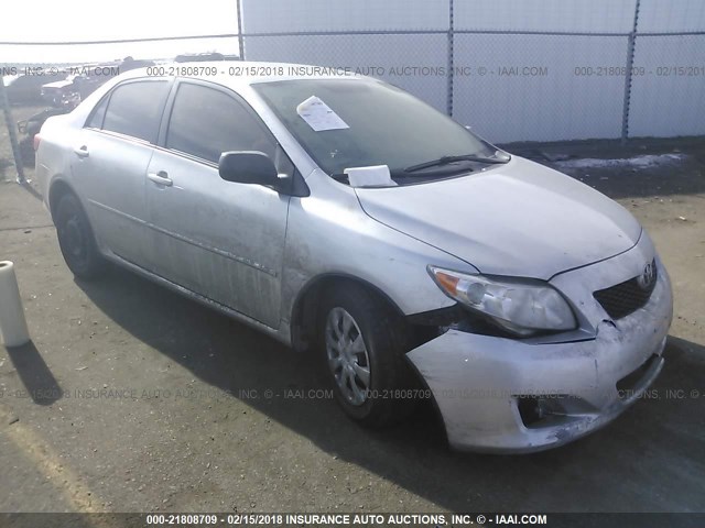 1NXBU4EE8AZ239049 - 2010 TOYOTA COROLLA S/LE/XLE SILVER photo 1