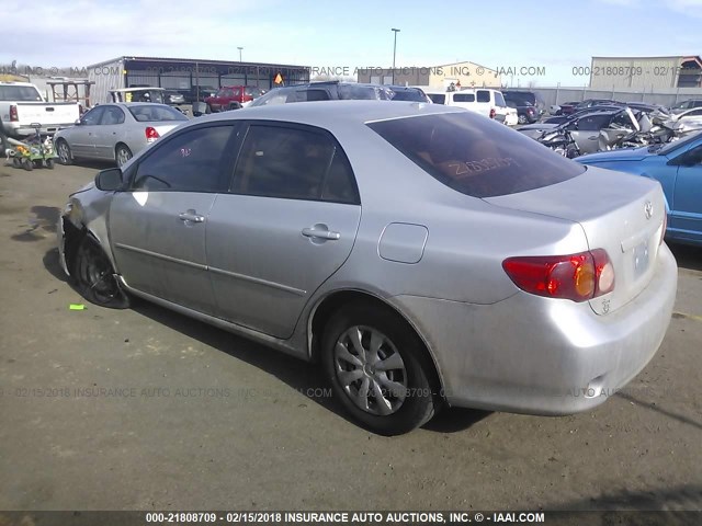 1NXBU4EE8AZ239049 - 2010 TOYOTA COROLLA S/LE/XLE SILVER photo 3