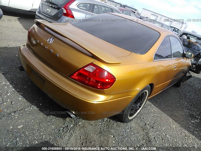 19UYA42641A001643 - 2001 ACURA 3.2CL TYPE-S ORANGE photo 4