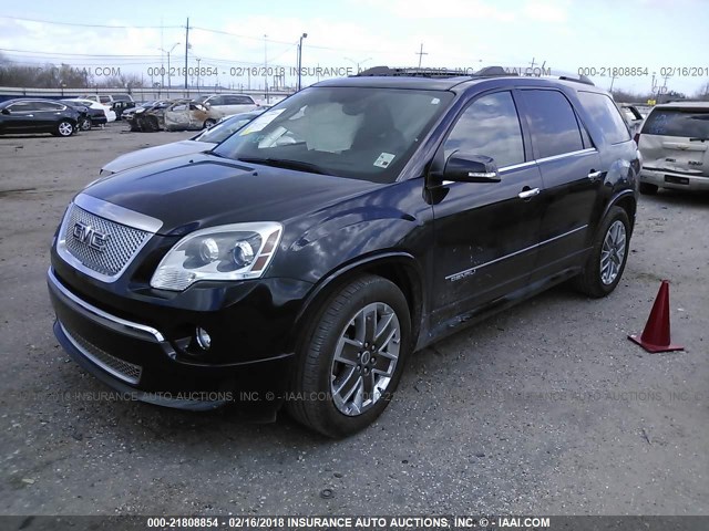 1GKKRTED8CJ123947 - 2012 GMC ACADIA DENALI BLACK photo 2