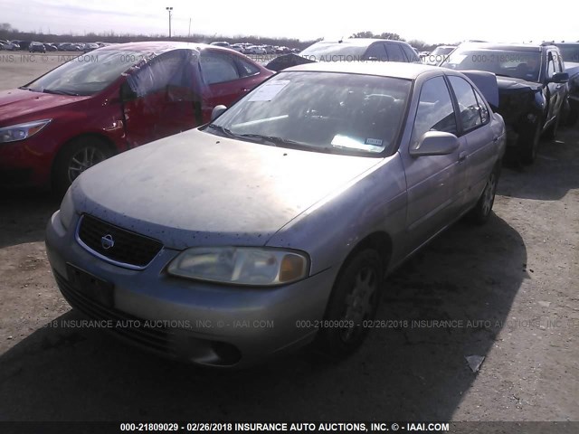 3N1CB51D21L424101 - 2001 NISSAN SENTRA XE/GXE GRAY photo 2