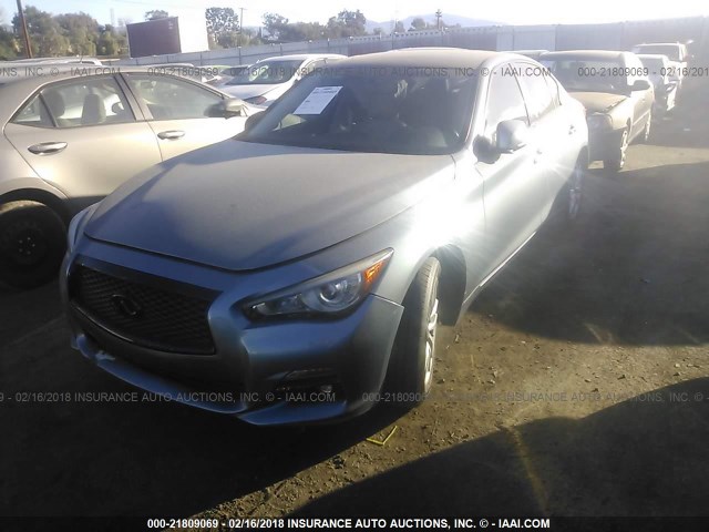 JN1BV7AP4FM355188 - 2015 INFINITI Q50 PREMIUM/SPORT BLUE photo 2