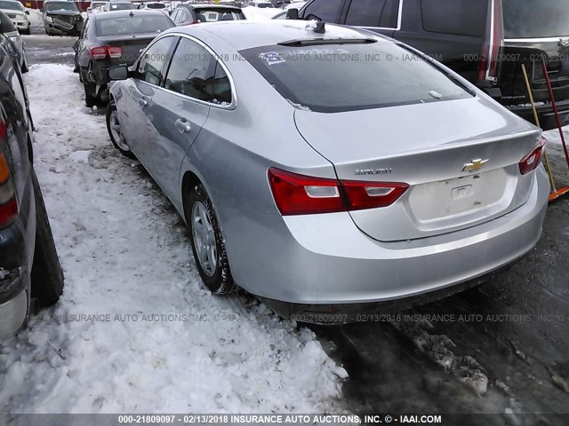 1G1ZB5STXGF310789 - 2016 CHEVROLET MALIBU LS 银色 照片 3