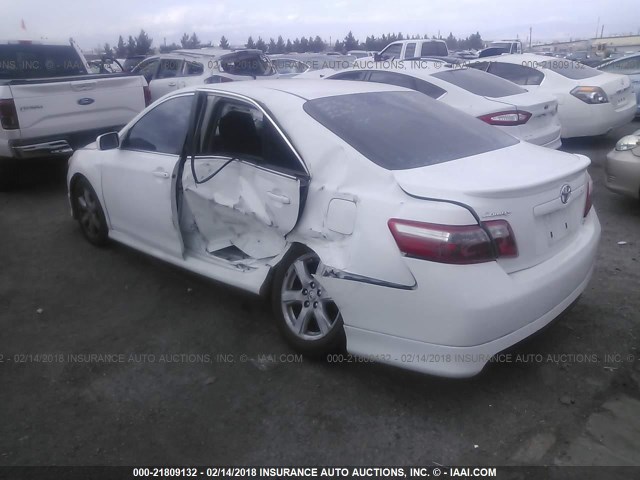 4T1BE46K08U734504 - 2008 TOYOTA CAMRY CE/LE/XLE/SE WHITE photo 3