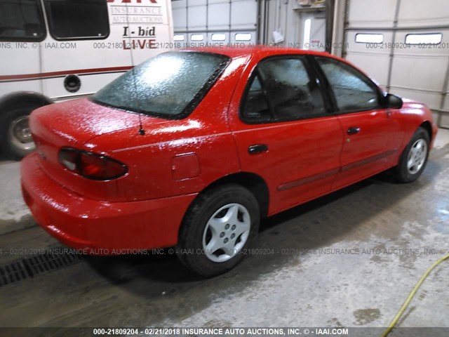 1G1JC524617393416 - 2001 CHEVROLET CAVALIER CNG RED photo 4