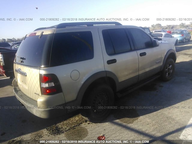 1FMEU63E26UB21596 - 2006 FORD EXPLORER XLT BEIGE photo 4