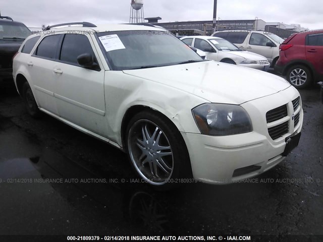 2D4FV48T45H598083 - 2005 DODGE MAGNUM SE WHITE photo 1